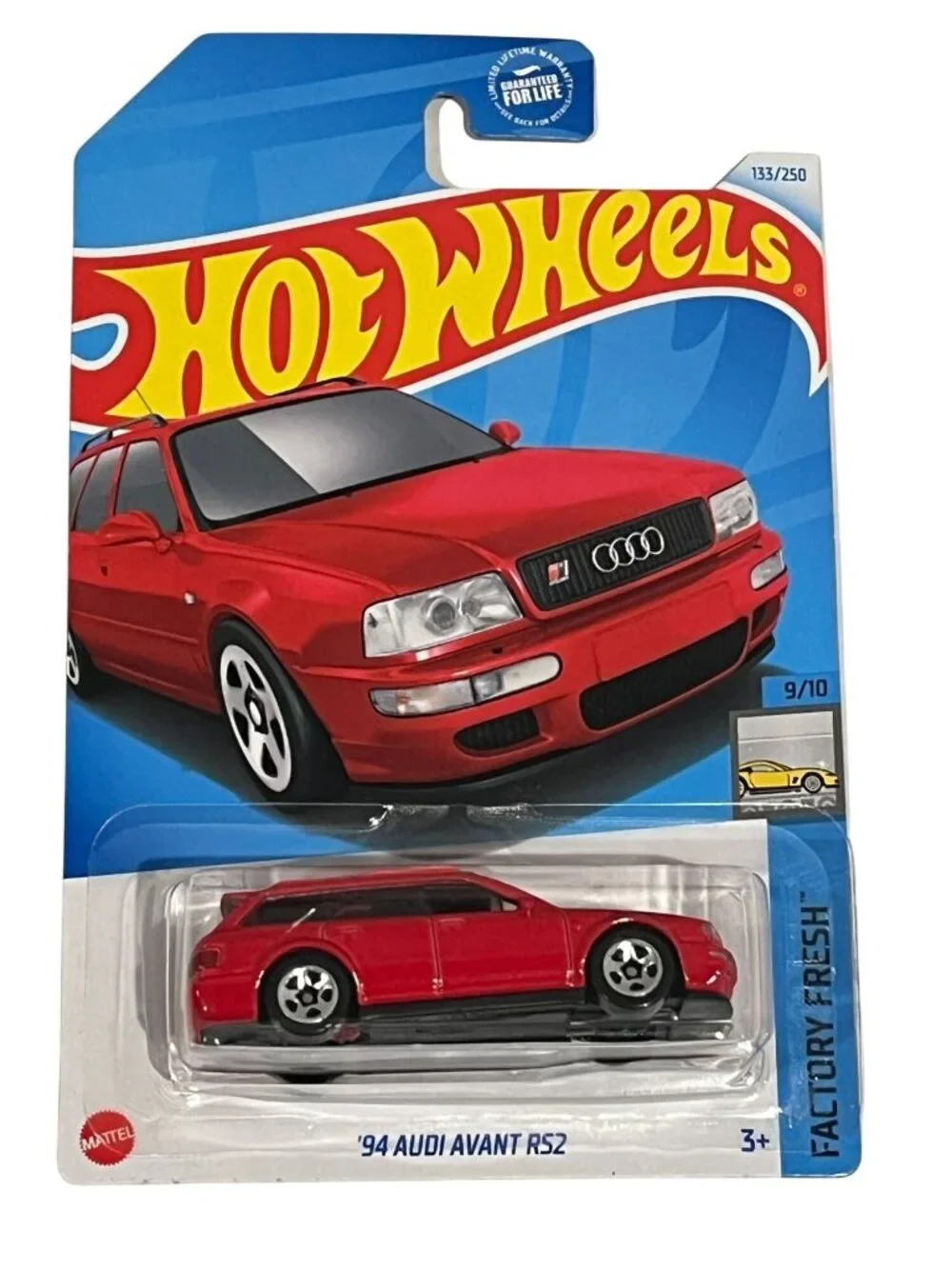Hot Wheels '94 Audi Avant RS2 Factory Fresh 133/250 9/10 Red Wagon NOC